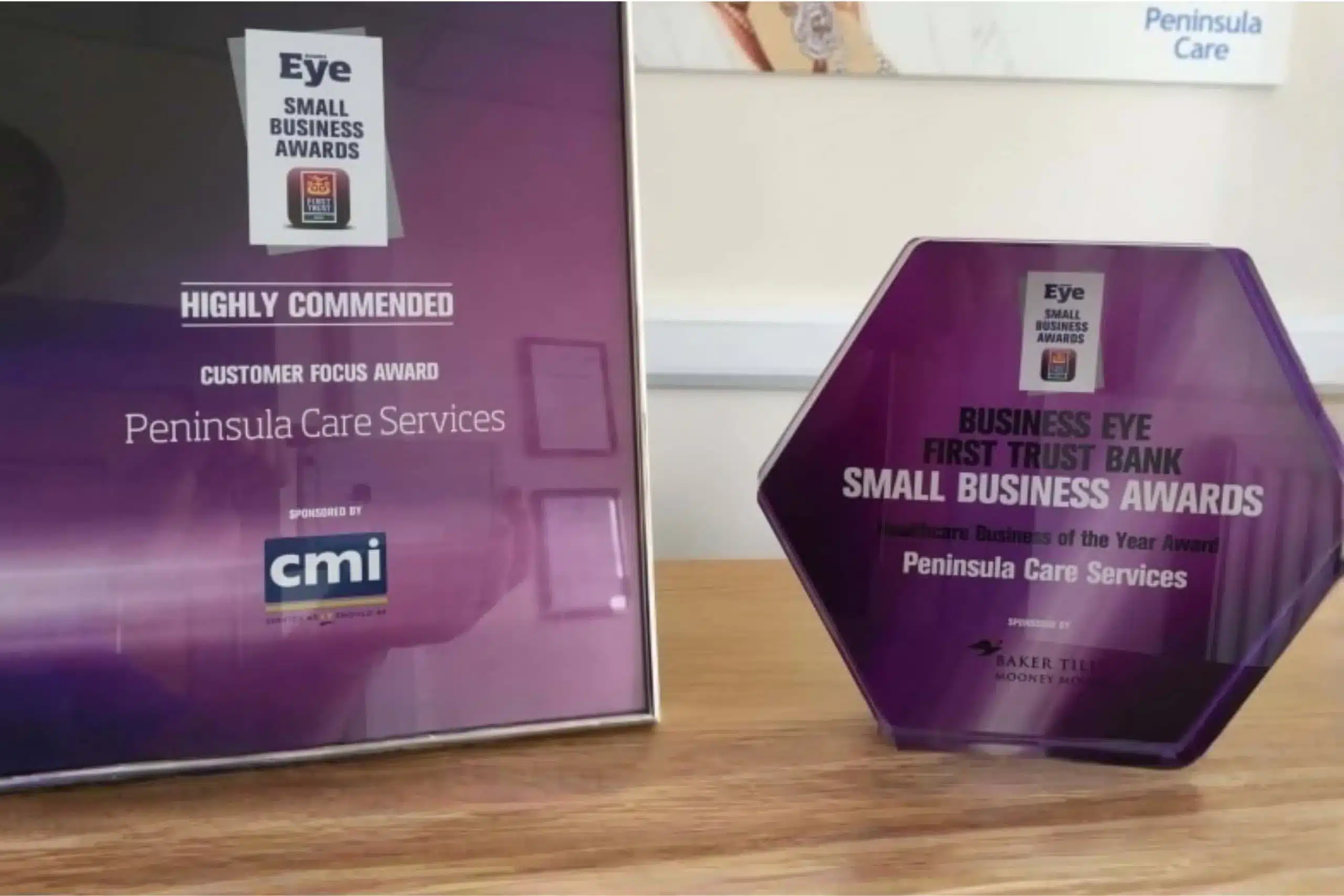 Business Eye Awards trophies